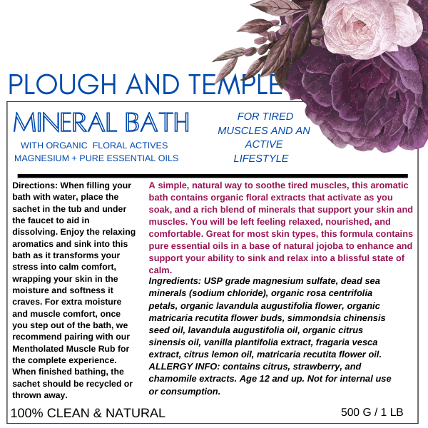 Mineral Bath with Organic Flowers